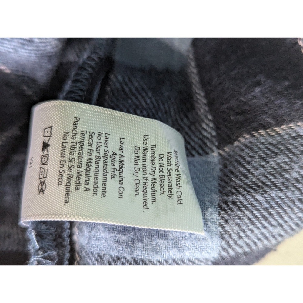 Women's time and tru black and blue flannel large - Picture 9 of 9